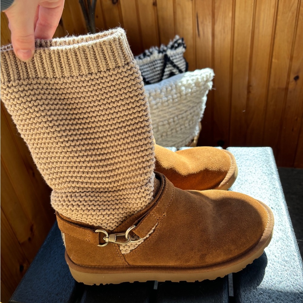 Ugg Purl Strap Chestnut & Knit Boots